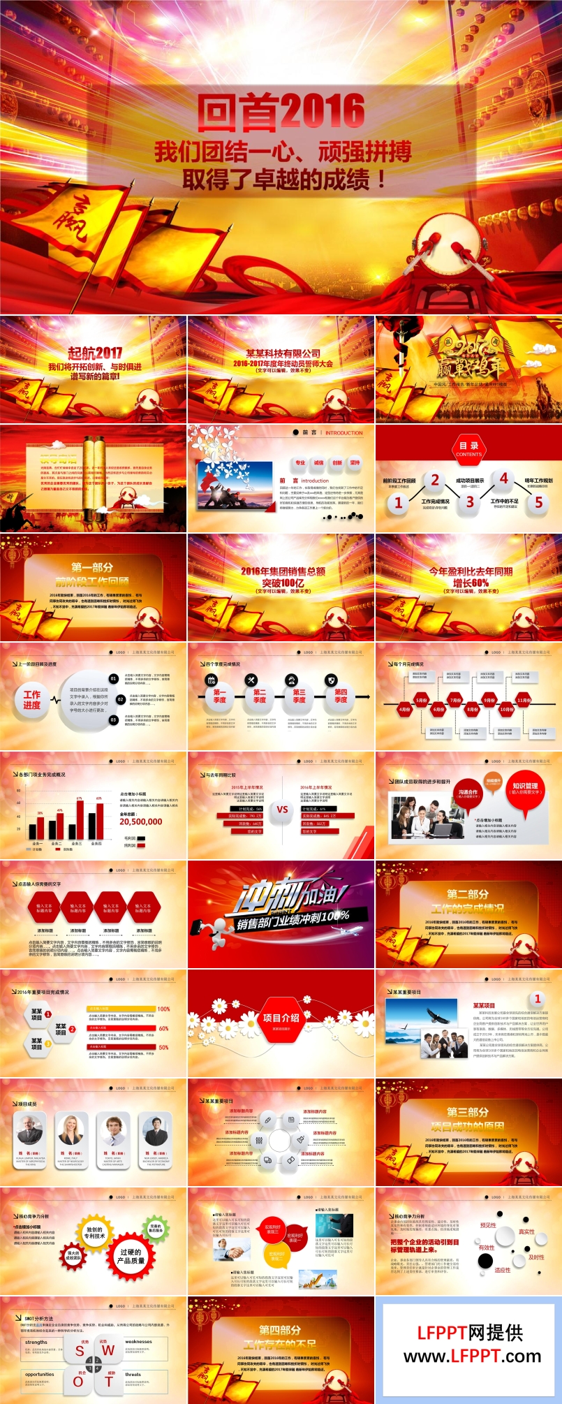 企業(yè)員工年終大會之迎戰(zhàn)盈戰(zhàn)雞年年終總結(jié)匯報(bào)報(bào)告PPT模板