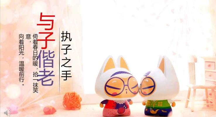 浪漫愛情PPT相冊(cè)攜子之手與子偕老