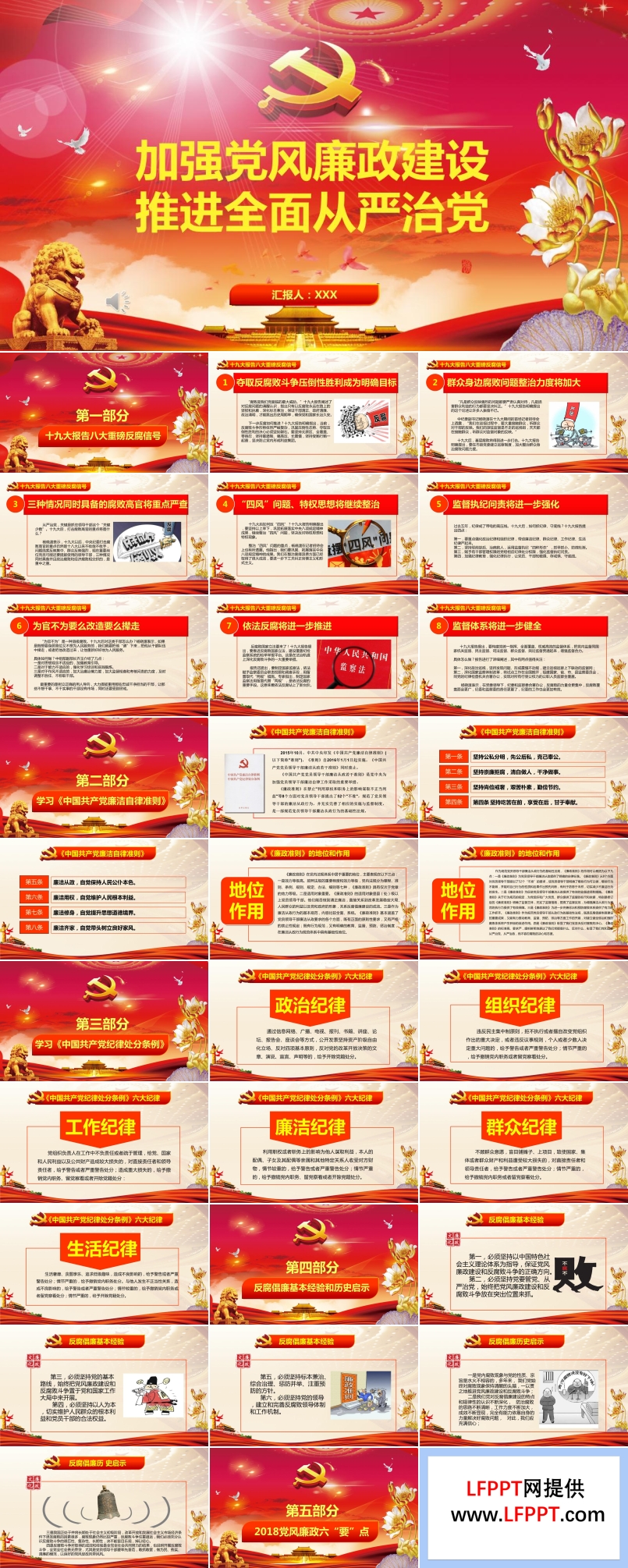 加強(qiáng)黨風(fēng)廉政建設(shè)推進(jìn)全面從嚴(yán)治黨PPT模板