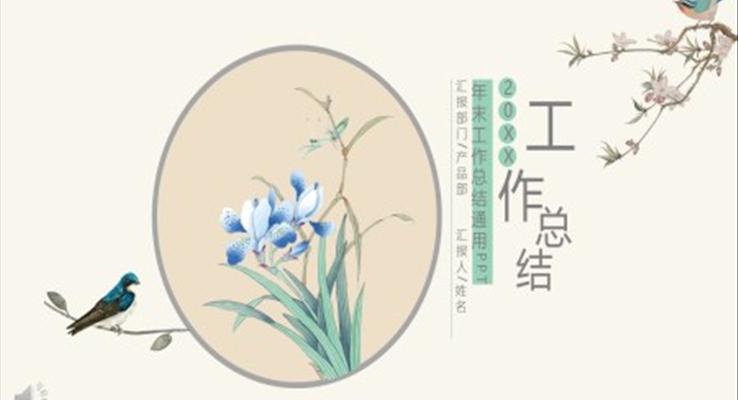 復古風年終工作總結(jié)PPT模板