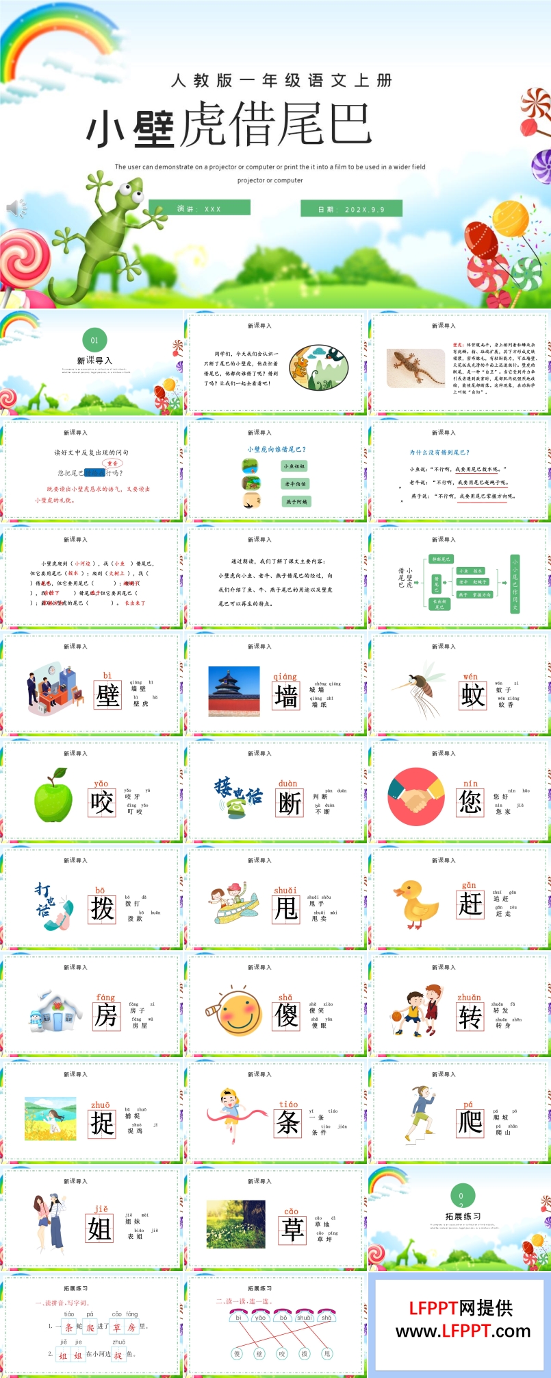 小壁虎借尾巴課件PPT