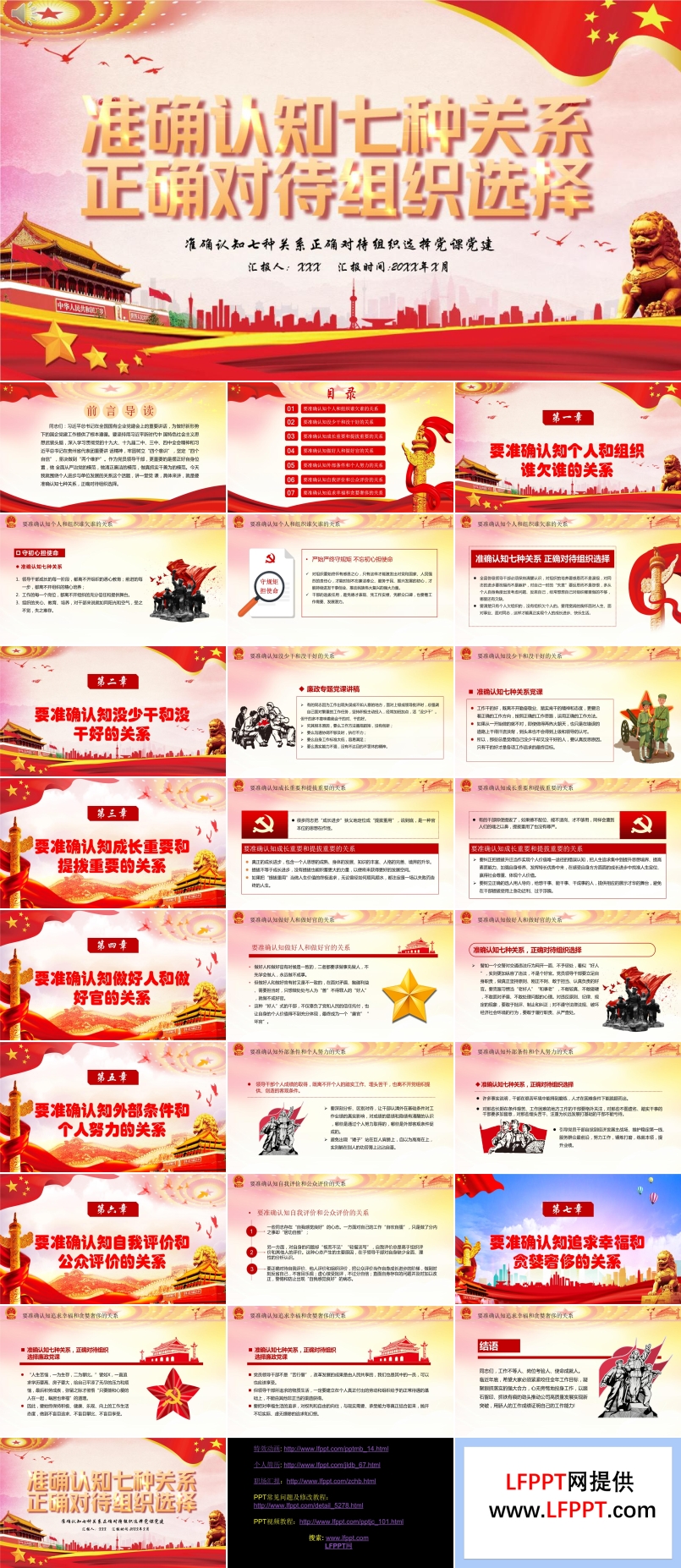 準(zhǔn)確認(rèn)知七種關(guān)系正確對(duì)待組織選擇PPT