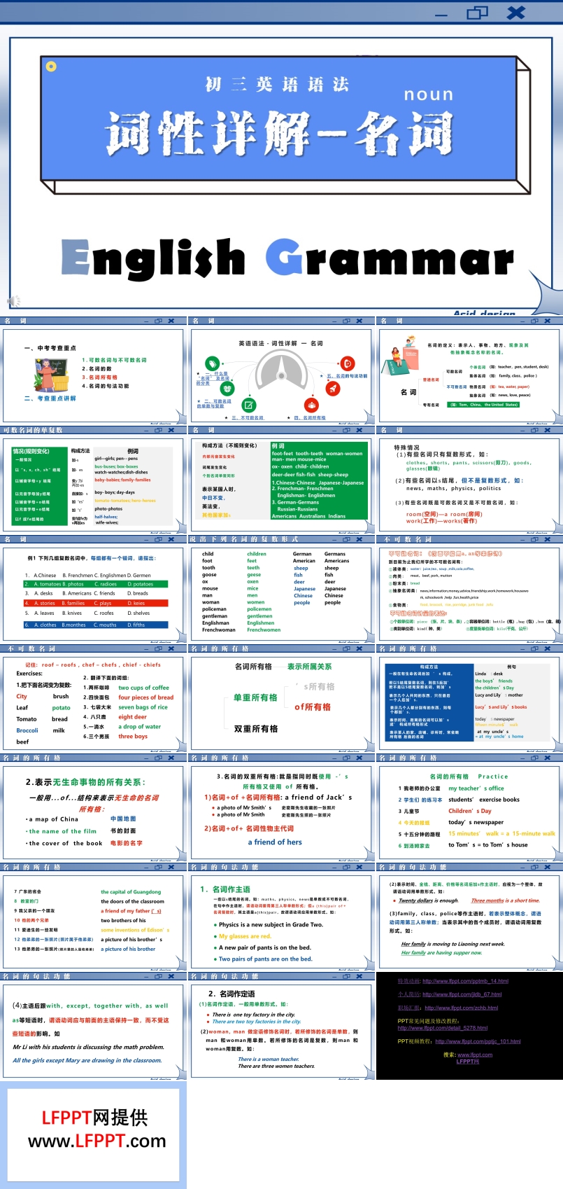 英語語法詞性詳解名詞ppt課件