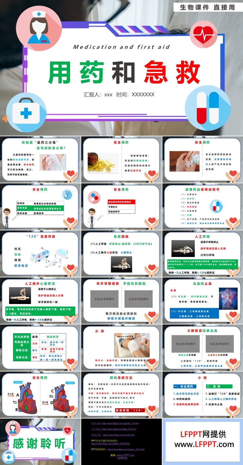 用藥和急救知識課件PPT