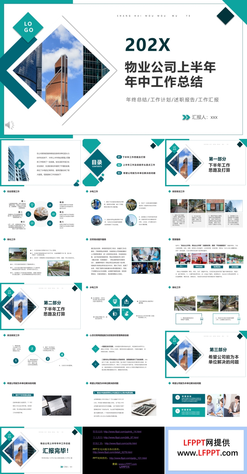 物業(yè)年中工作總結(jié)工作匯報(bào)PPT
