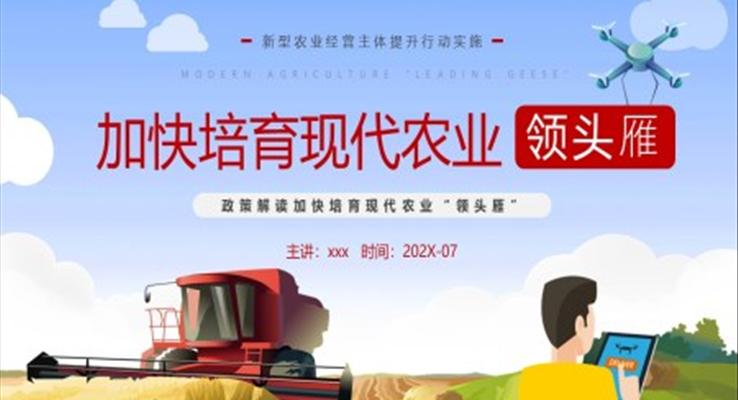 加快培育現(xiàn)代農(nóng)業(yè)領(lǐng)頭雁PPT