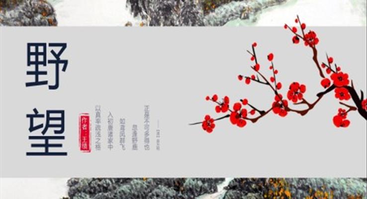 初中語文人教版八年級(jí)《王績(jī)野望》教育教學(xué)課件PPT