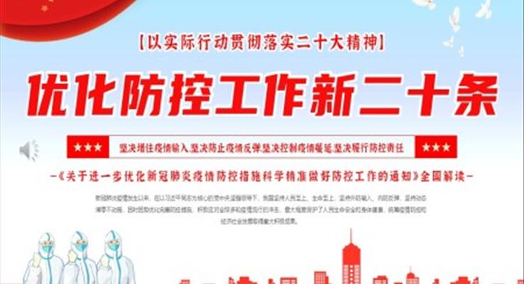 優(yōu)化防控工作新二十條PPT模板