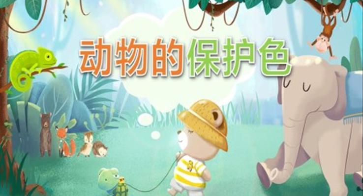 動物的保護色PPT課件模板幼兒科學(xué)教育讀物