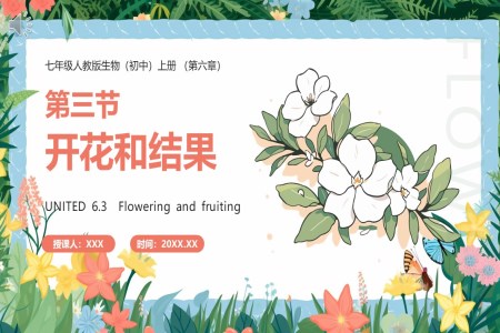 開花和結果課件PPT模板部編版七年級生物上冊